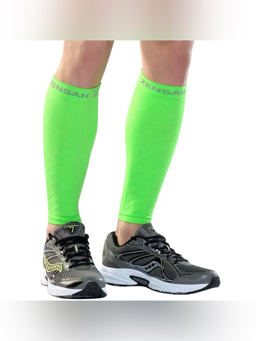 Zensah Neon Green Compression Calf Sleeves Size Large/X-Large NWOT - Picture 8 of 10